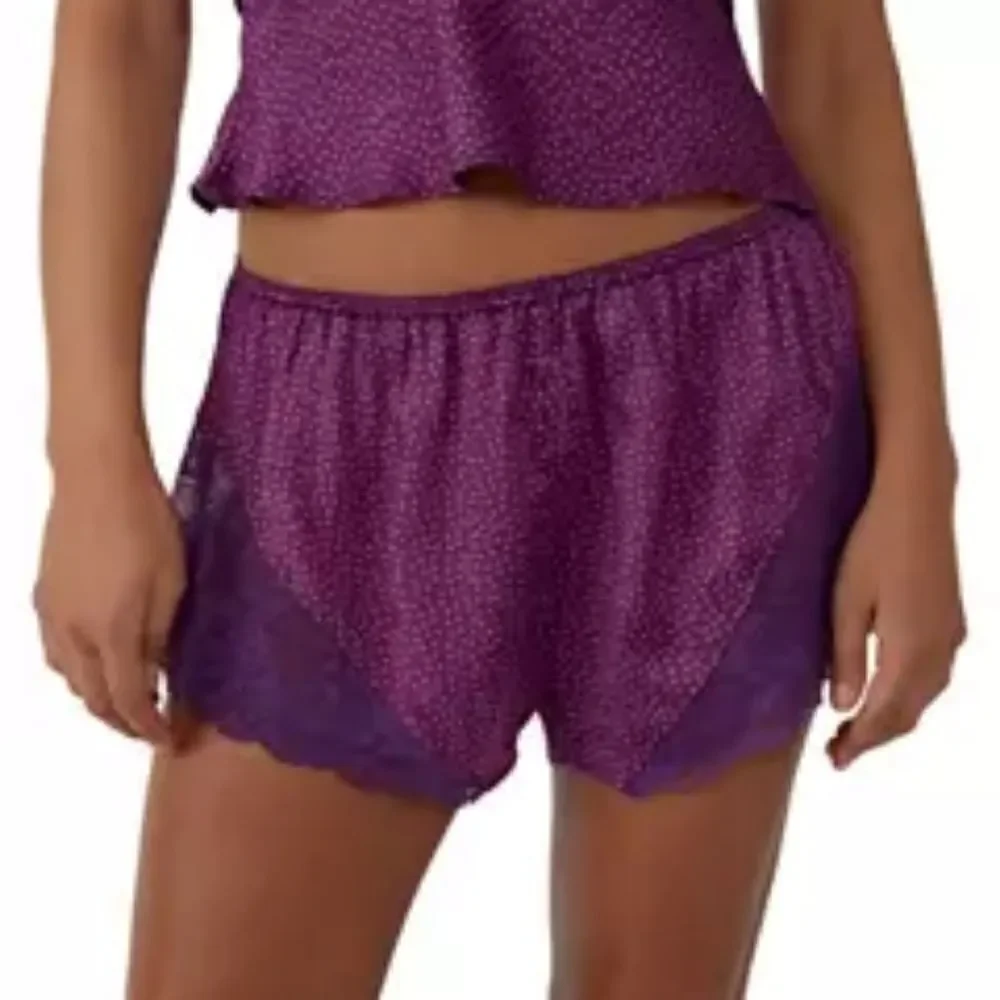 NWT Free People All Dressed Up Shorts Grape Combo